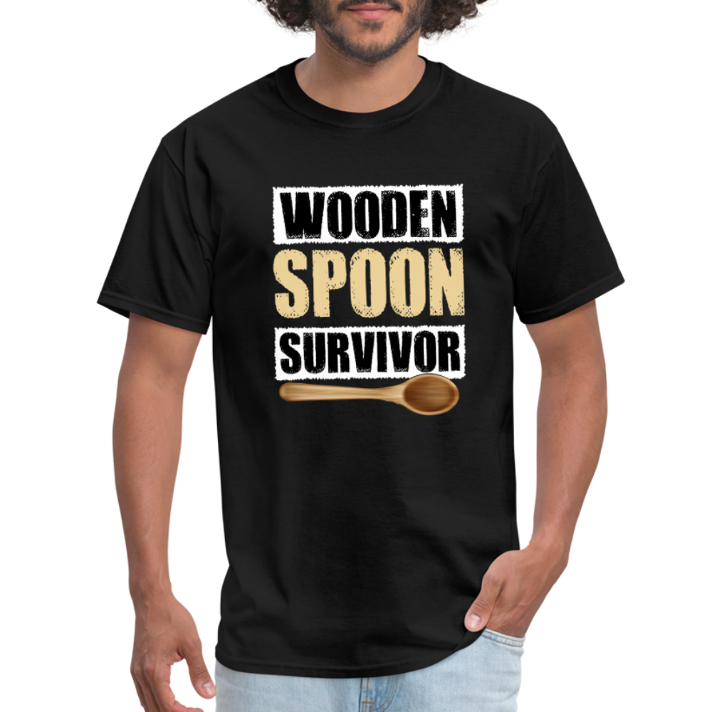 Wooden Spoon Survivor T-Shirt - black