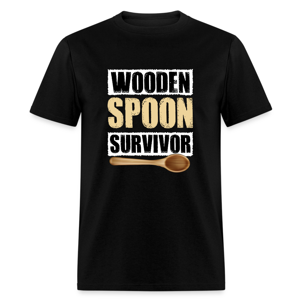 Wooden Spoon Survivor T-Shirt - black