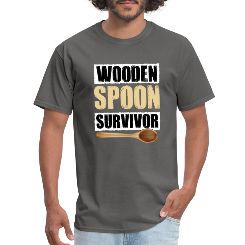 Wooden Spoon Survivor T-Shirt - charcoal