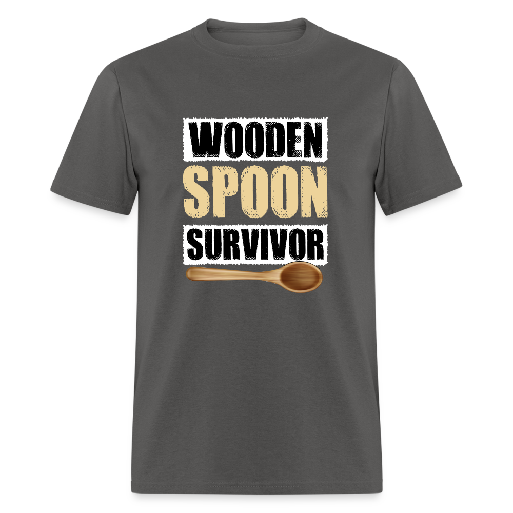 Wooden Spoon Survivor T-Shirt - charcoal