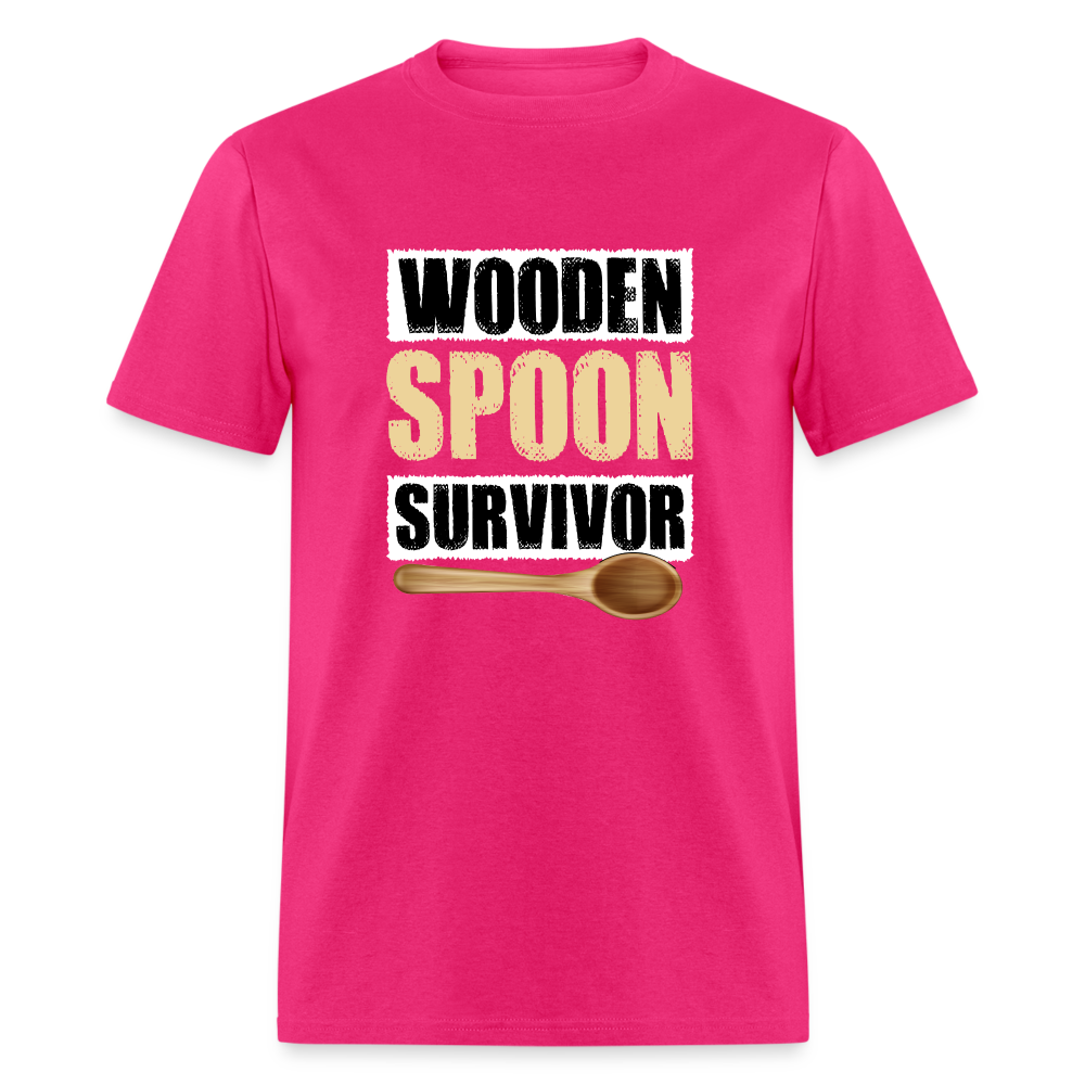 Wooden Spoon Survivor T-Shirt - fuchsia