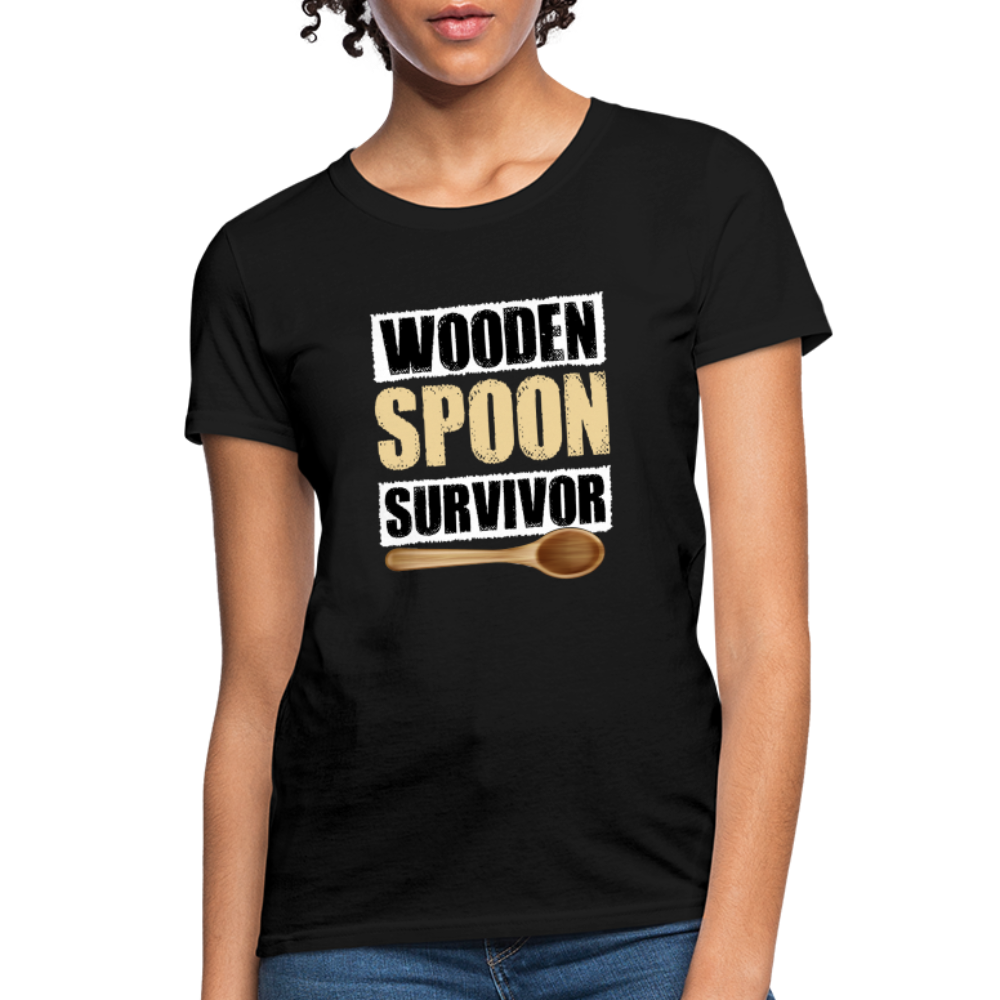 Wooden Spoon Survivor Women's T-Shirt - black