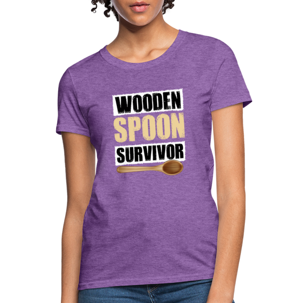 Wooden Spoon Survivor Women's T-Shirt - purple heather