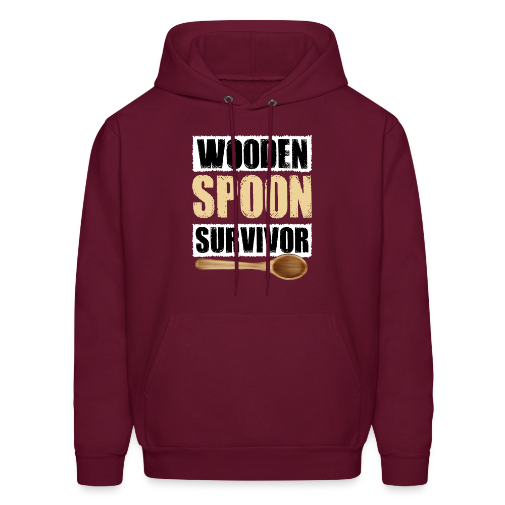 Wooden Spoon Survivor Hoodie - burgundy