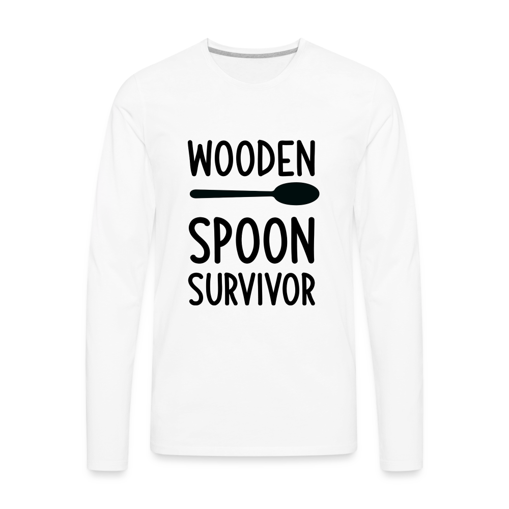 Wooden Spoon Survivor Men's Premium Long Sleeve T-Shirt - white