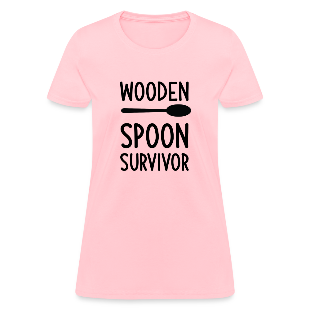 Wooden Spoon Survivor Women's Contoured T-Shirt - pink