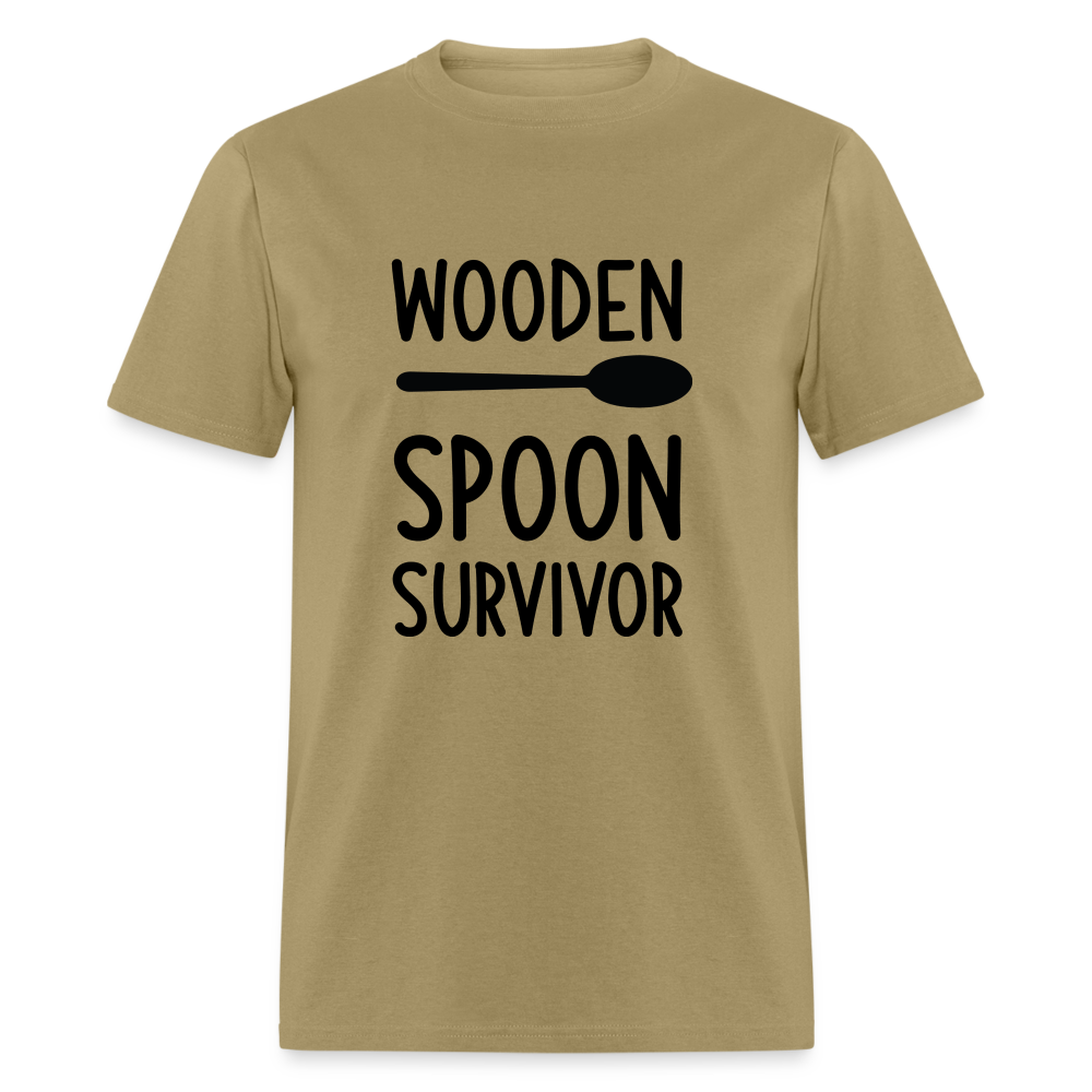 Wooden Spoon Survivor T-Shirt - khaki