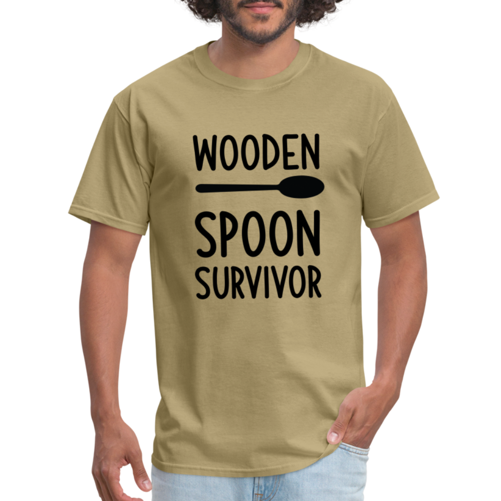 Wooden Spoon Survivor T-Shirt - khaki