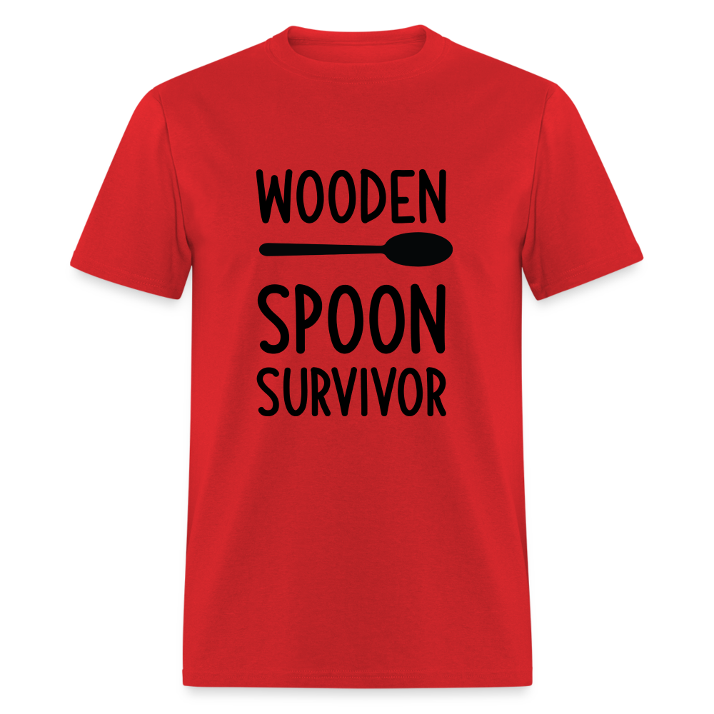 Wooden Spoon Survivor T-Shirt - red