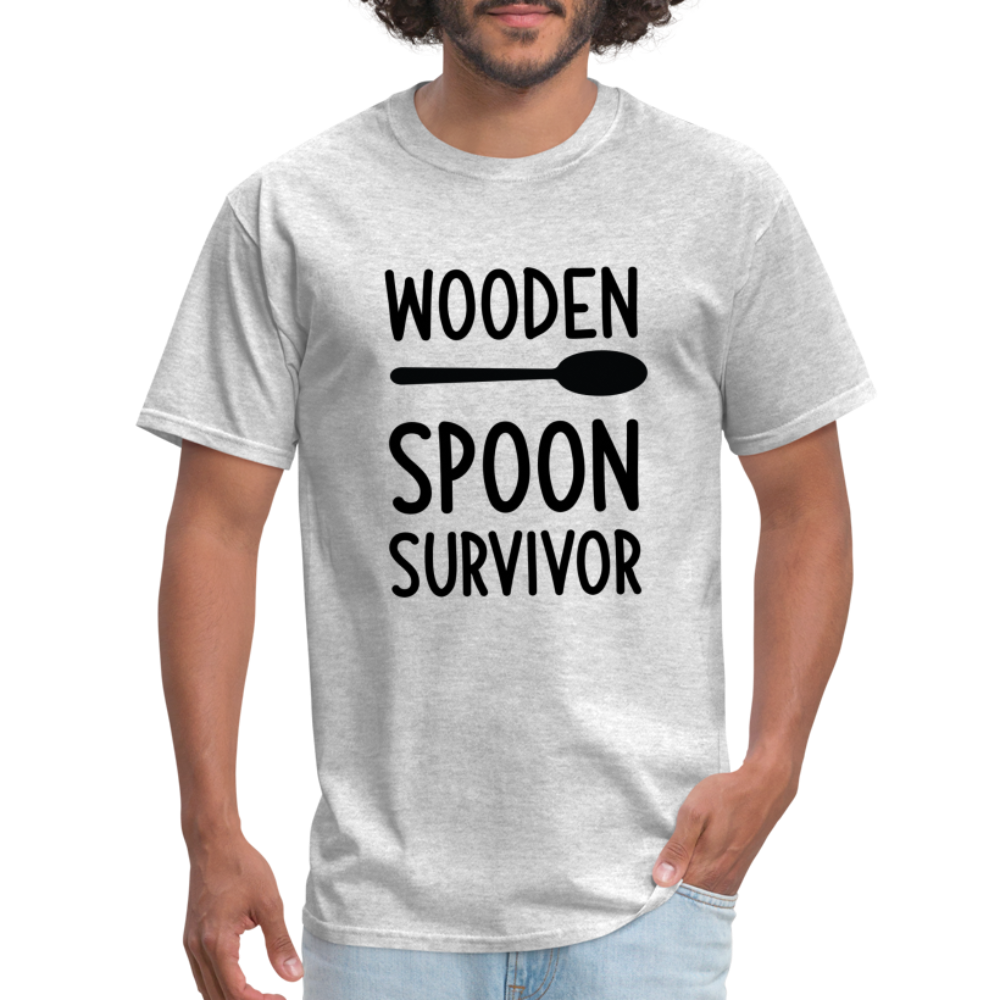 Wooden Spoon Survivor T-Shirt - heather gray