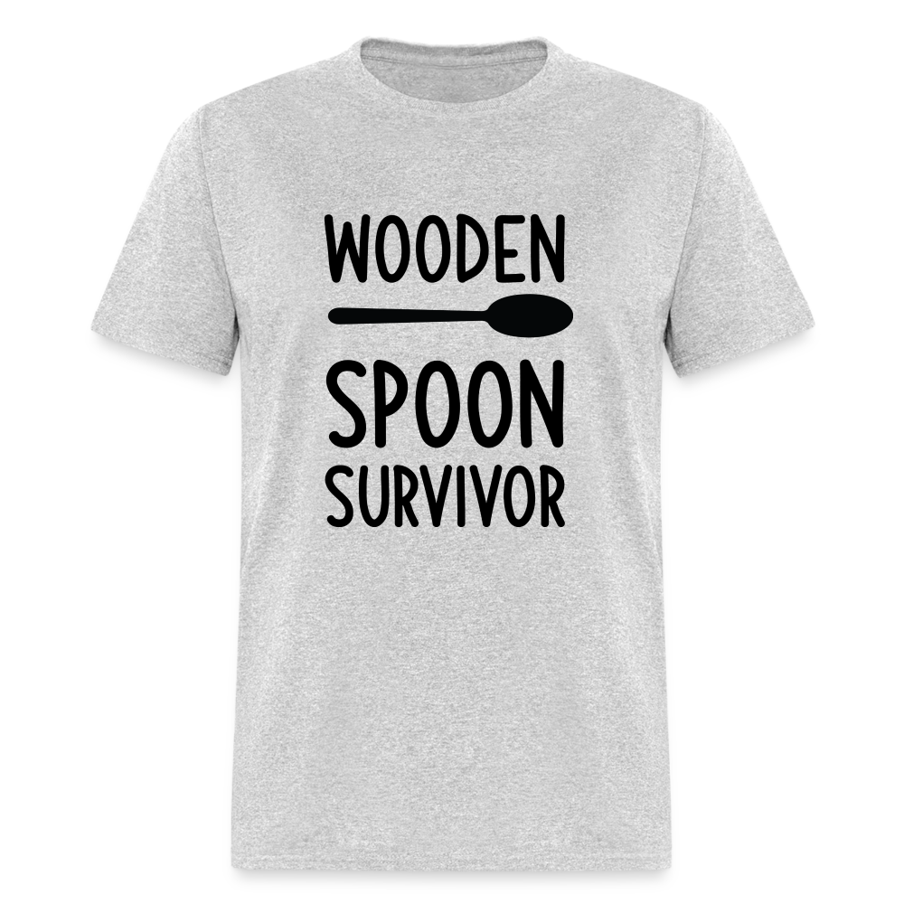 Wooden Spoon Survivor T-Shirt - heather gray