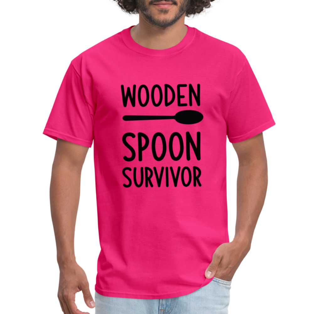 Wooden Spoon Survivor T-Shirt - fuchsia