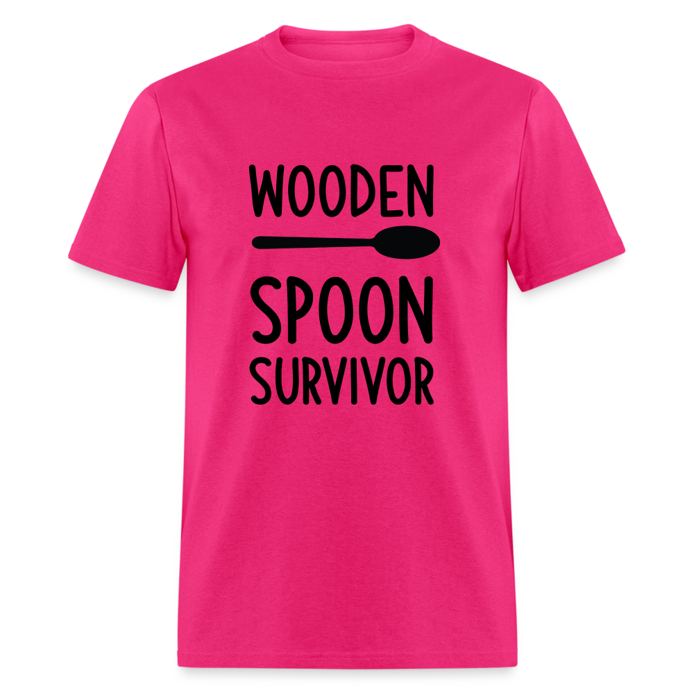 Wooden Spoon Survivor T-Shirt - fuchsia