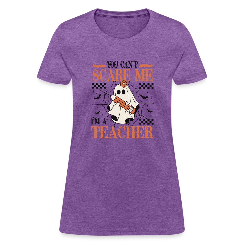 (Halloween) You Can't Scare Me I'm a Teacher Women's T-Shirt - purple heather