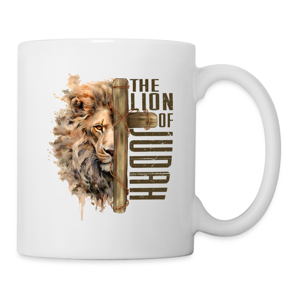 The Lion of Judah Coffee Mug - white