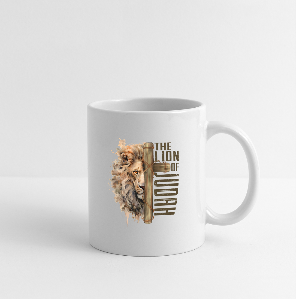 The Lion of Judah Coffee Mug - white