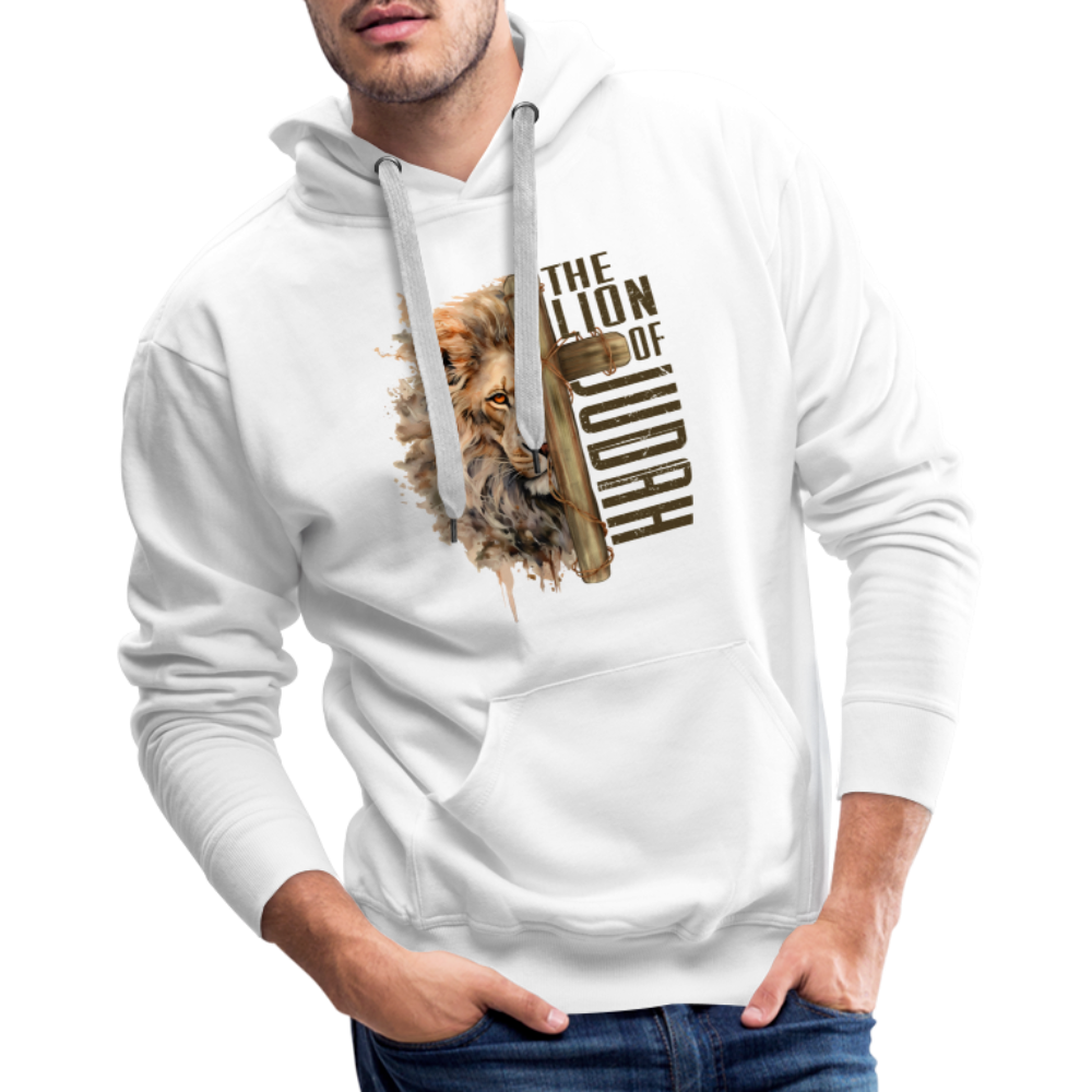 The Lion of Judah Men’s Premium Hoodie - white