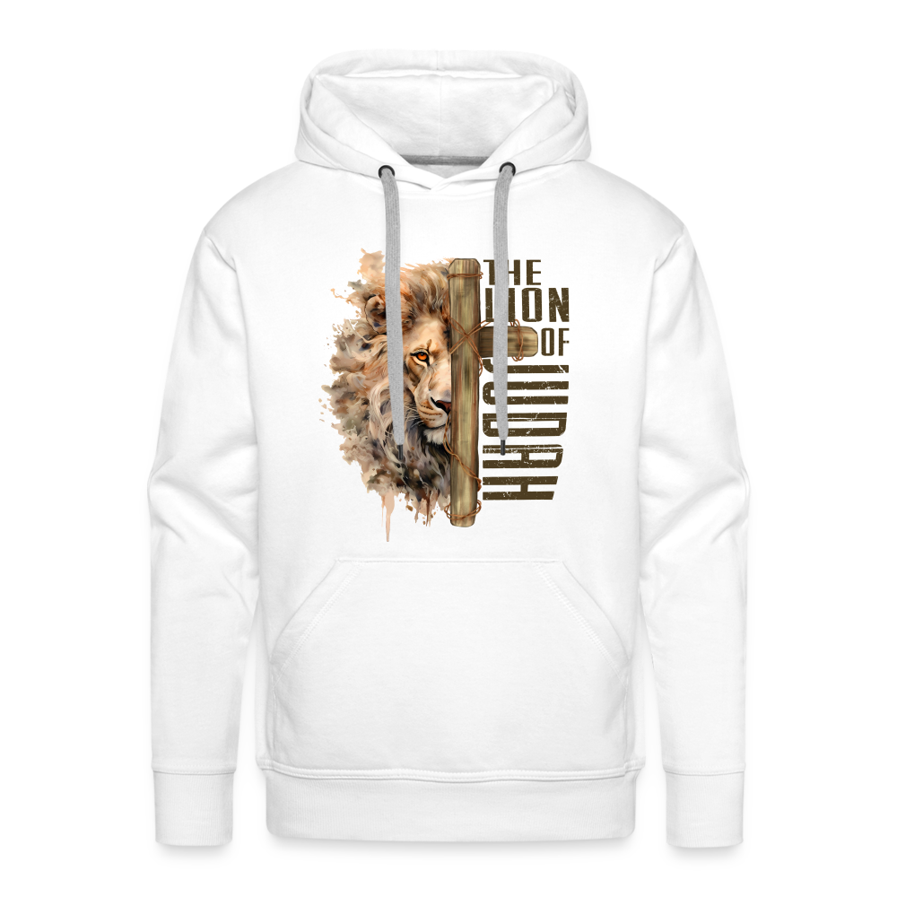 The Lion of Judah Men’s Premium Hoodie - white