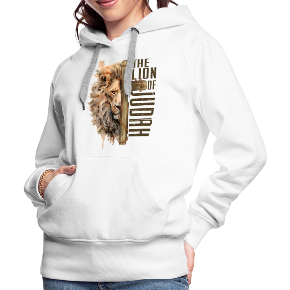 The Lion of Judah Women’s Premium Hoodie - white