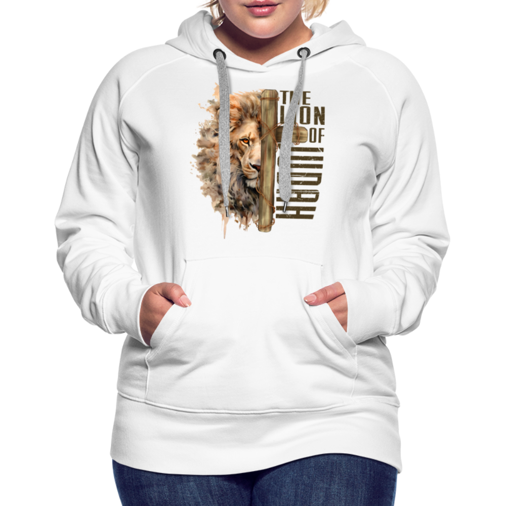 The Lion of Judah Women’s Premium Hoodie - white