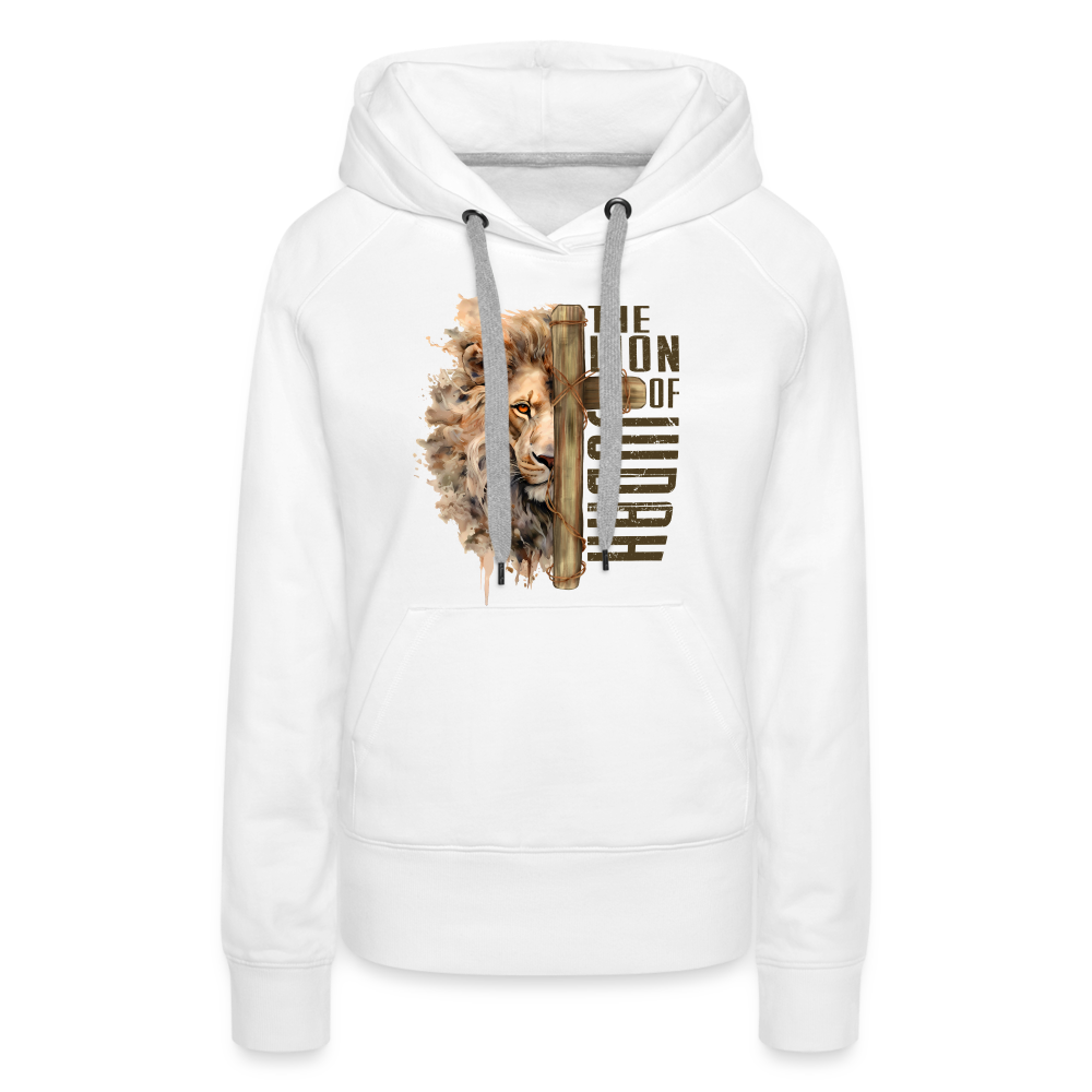 The Lion of Judah Women’s Premium Hoodie - white