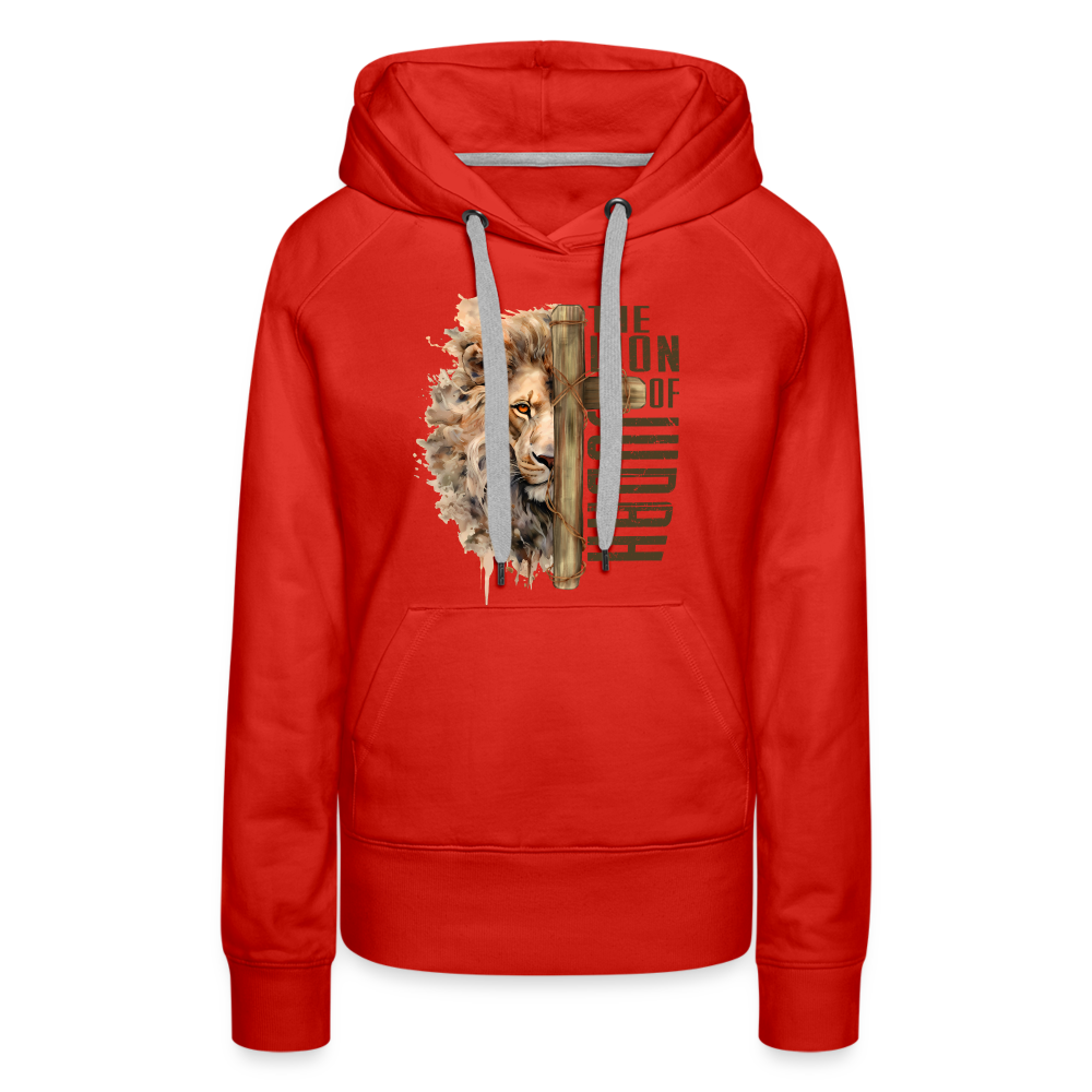 The Lion of Judah Women’s Premium Hoodie - red