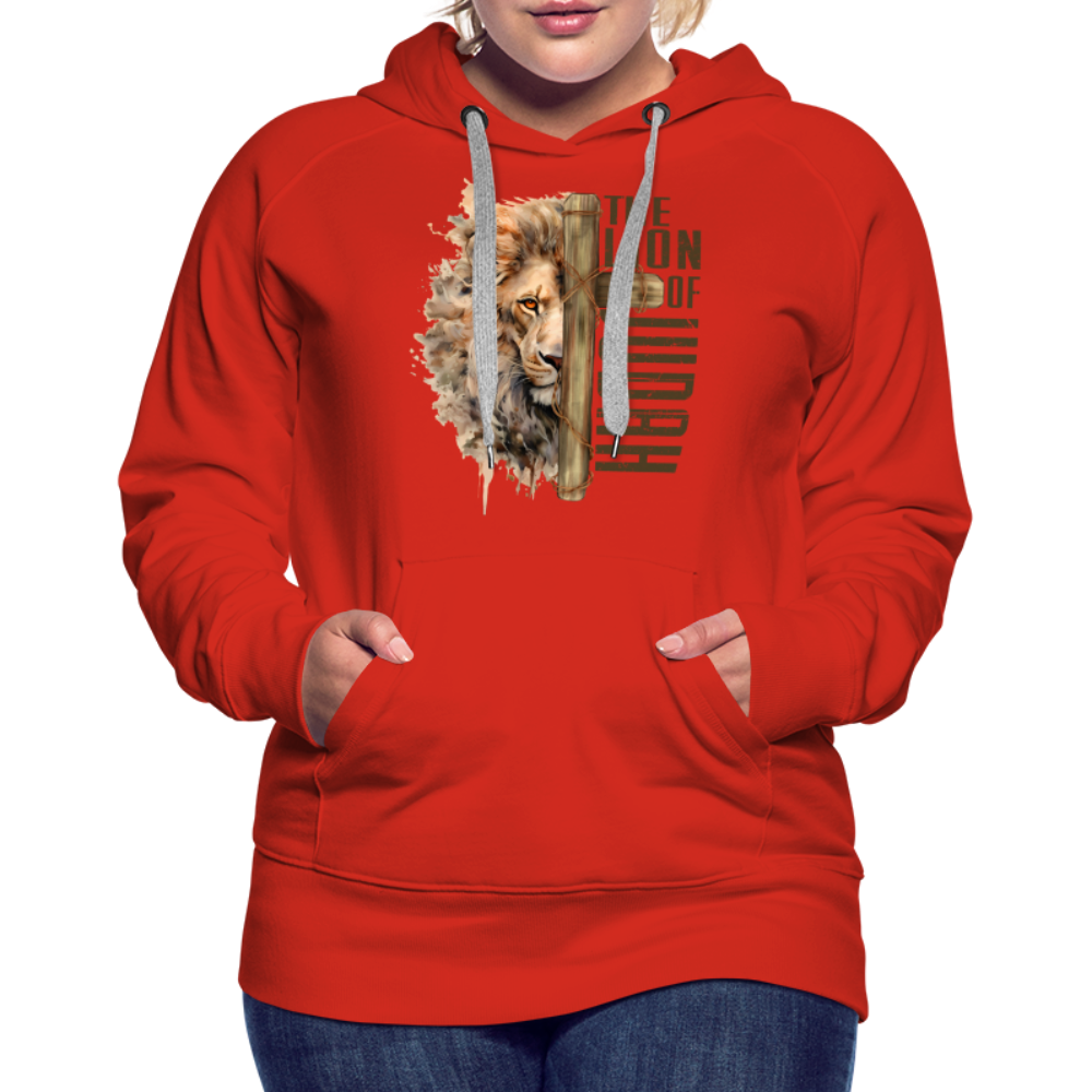 The Lion of Judah Women’s Premium Hoodie - red