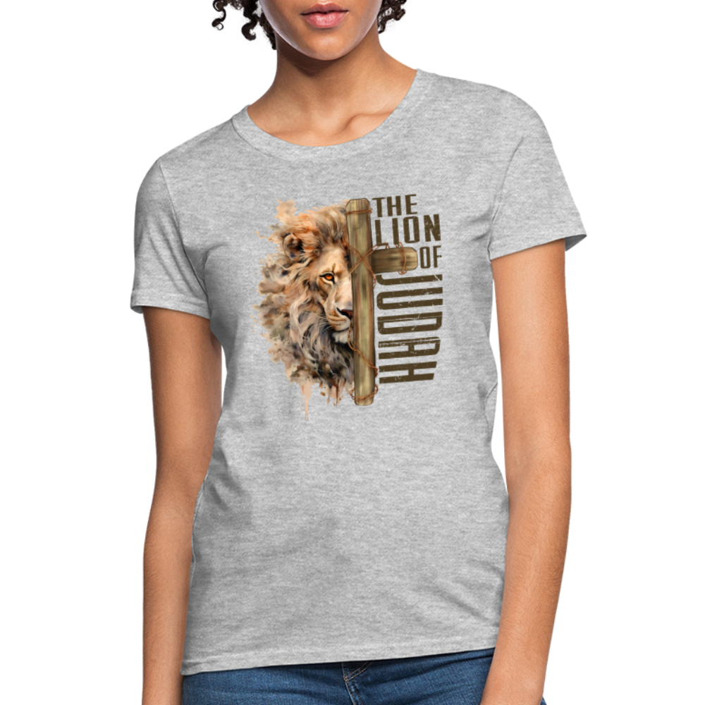 The Lion of Judah Women's T-Shirt - heather gray