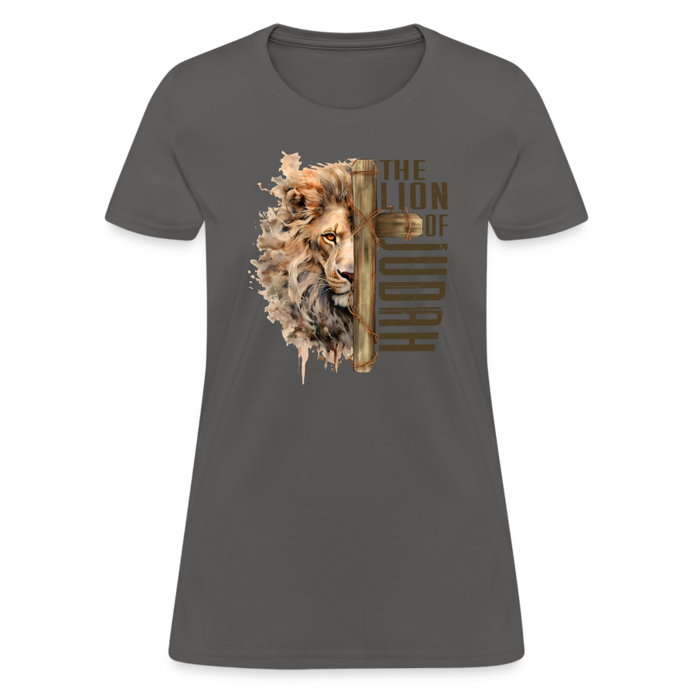 The Lion of Judah Women's T-Shirt - charcoal