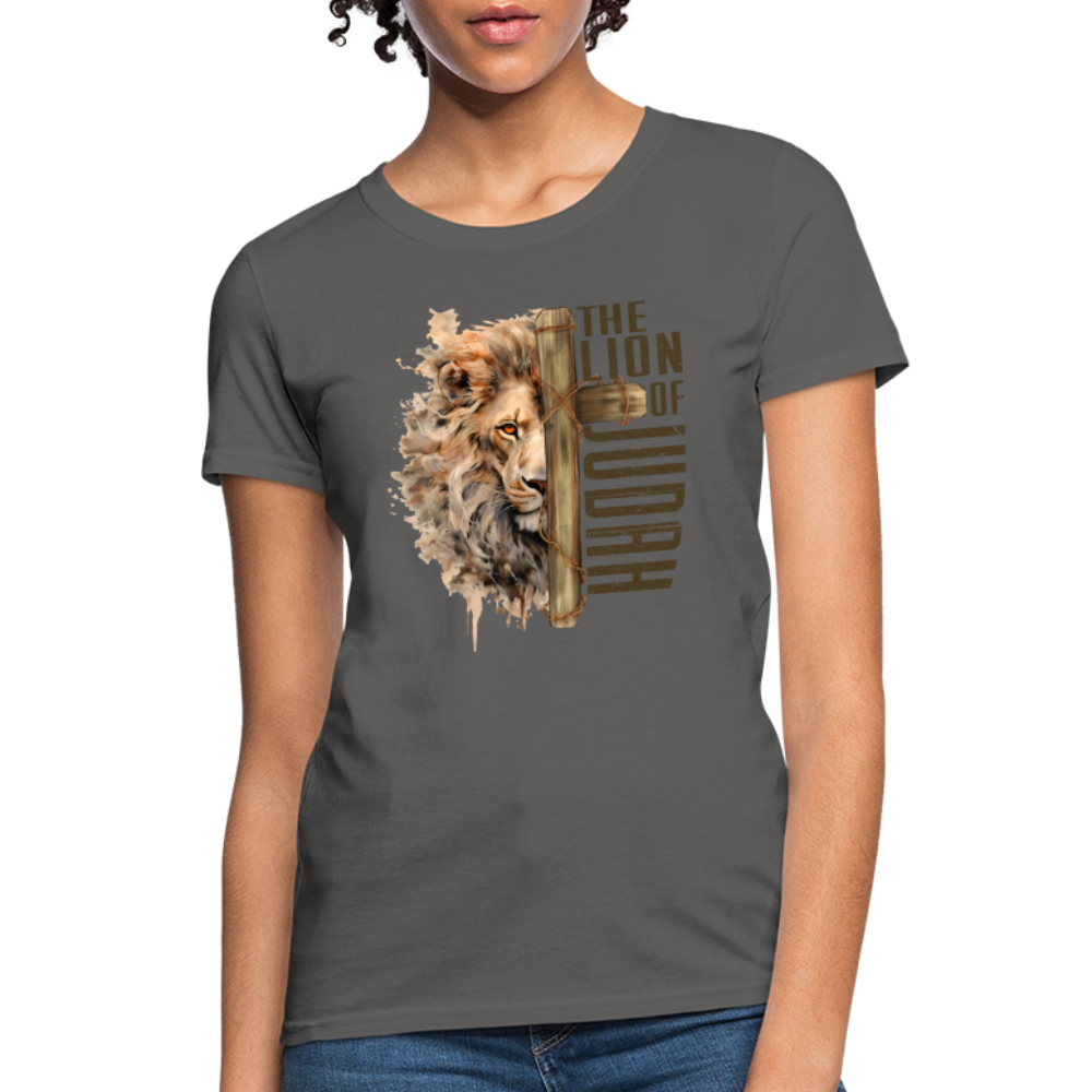 The Lion of Judah Women's T-Shirt - charcoal