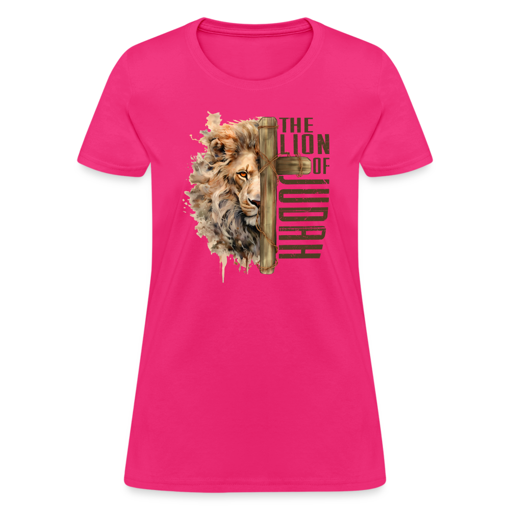 The Lion of Judah Women's T-Shirt - fuchsia