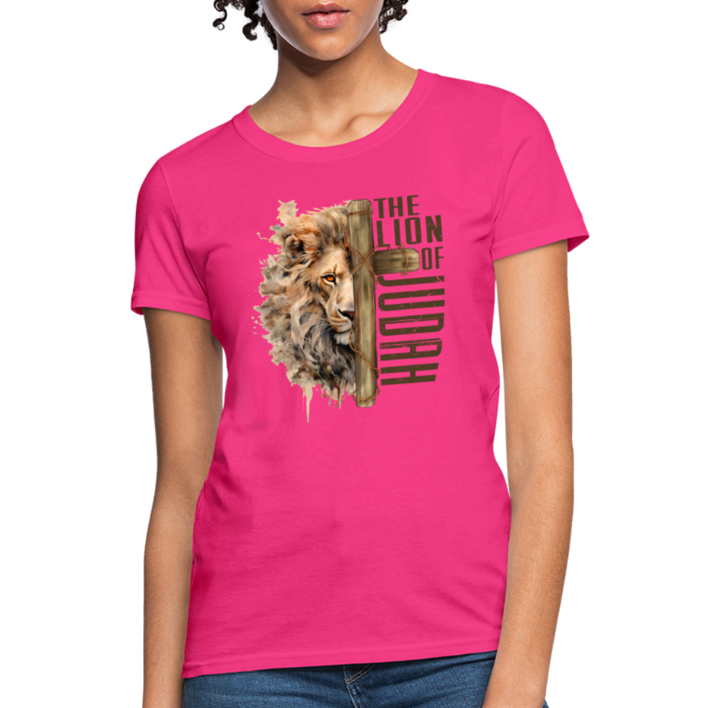 The Lion of Judah Women's T-Shirt - fuchsia