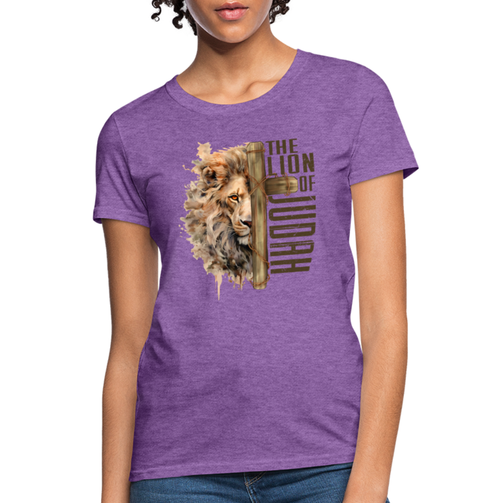 The Lion of Judah Women's T-Shirt - purple heather