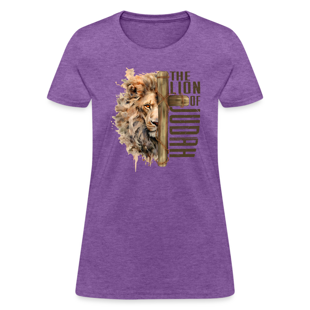 The Lion of Judah Women's T-Shirt - purple heather