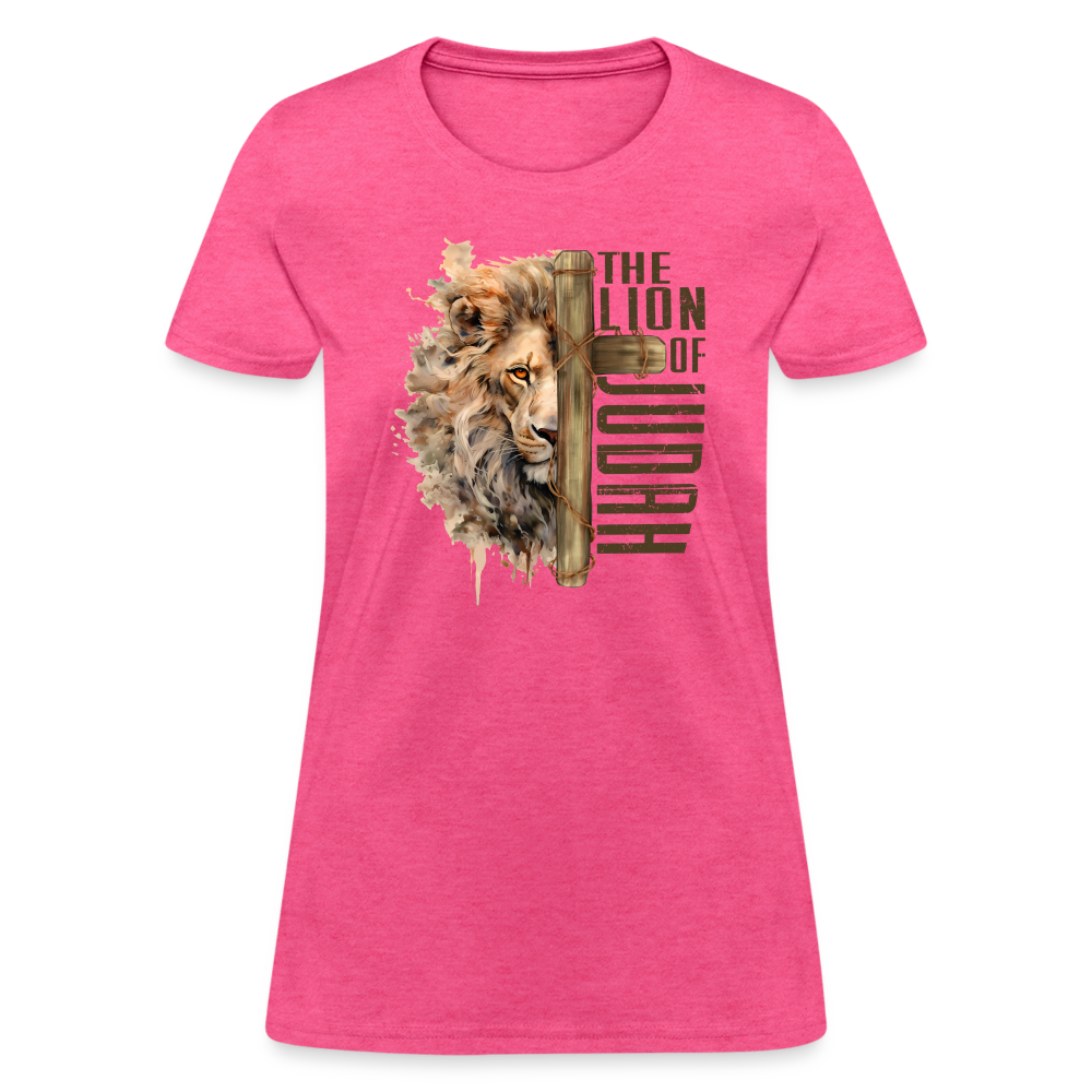 The Lion of Judah Women's T-Shirt - heather pink