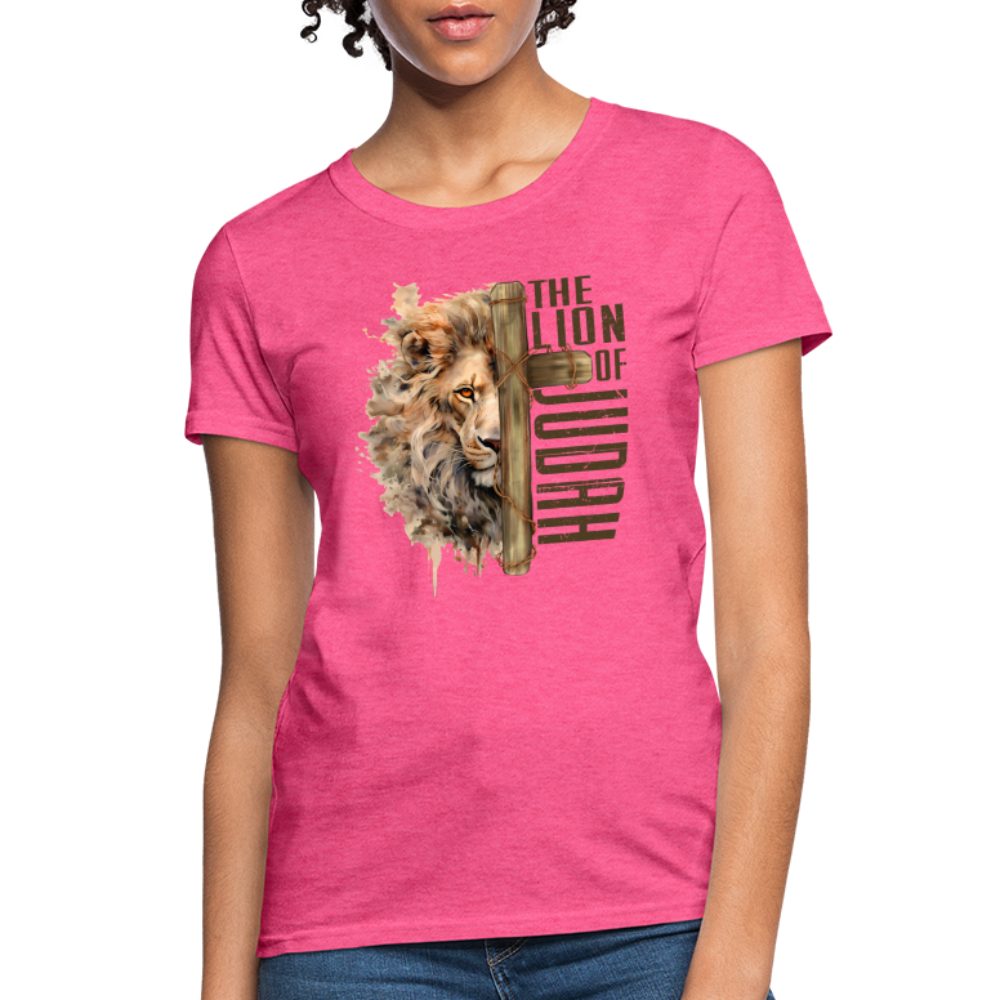 The Lion of Judah Women's T-Shirt - heather pink