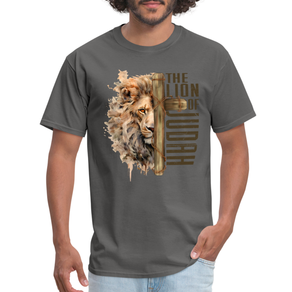 The Lion of Judah T-Shirt - charcoal