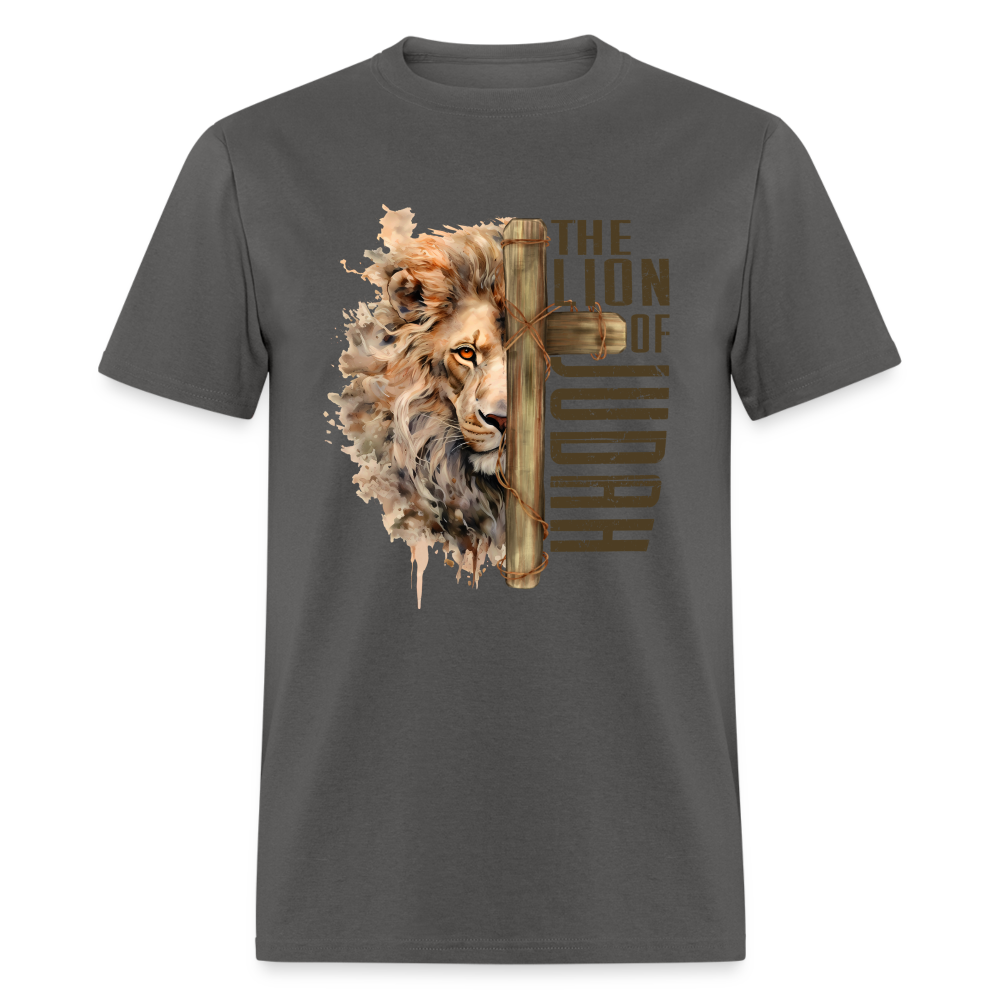 The Lion of Judah T-Shirt - charcoal