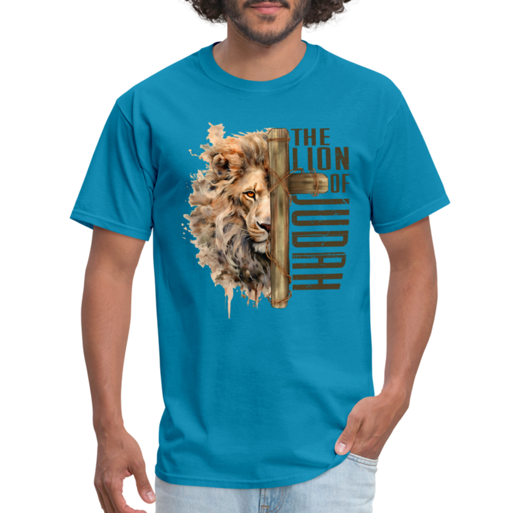 The Lion of Judah T-Shirt - turquoise