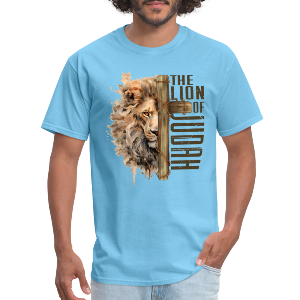 The Lion of Judah T-Shirt - aquatic blue