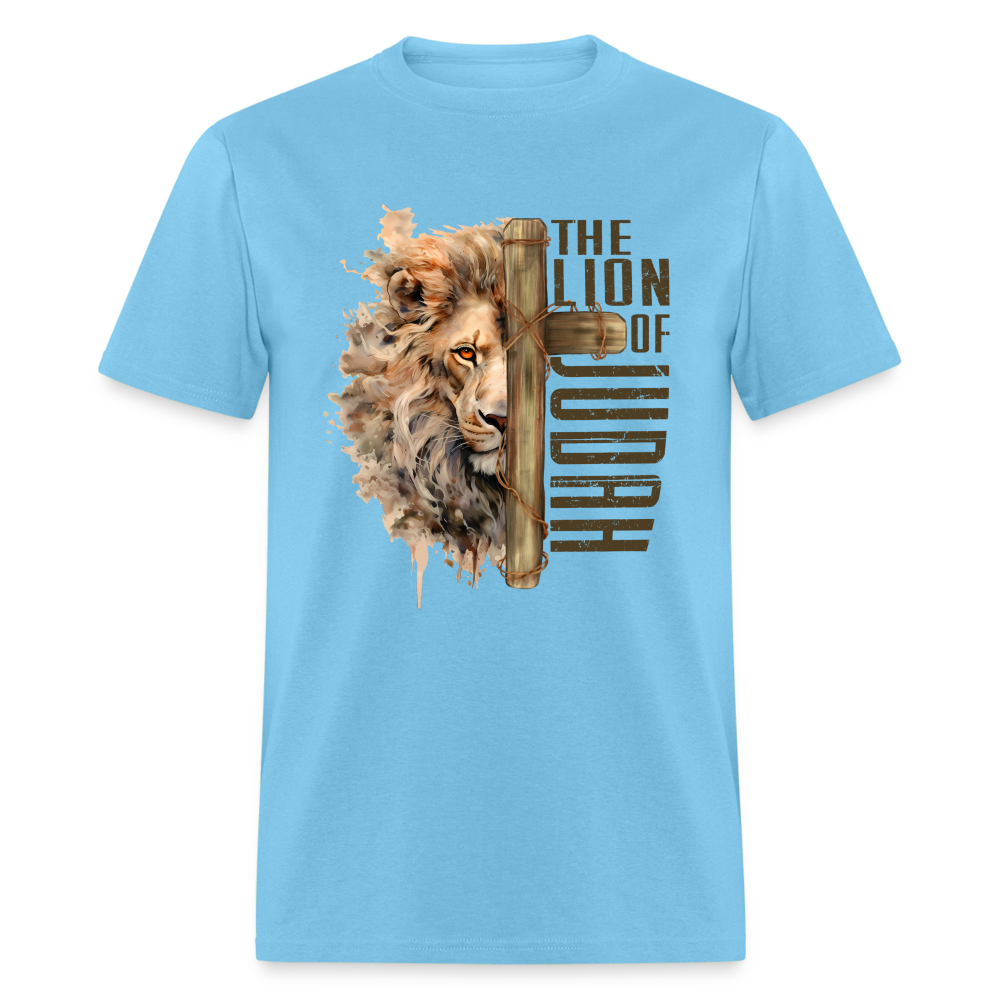 The Lion of Judah T-Shirt - aquatic blue