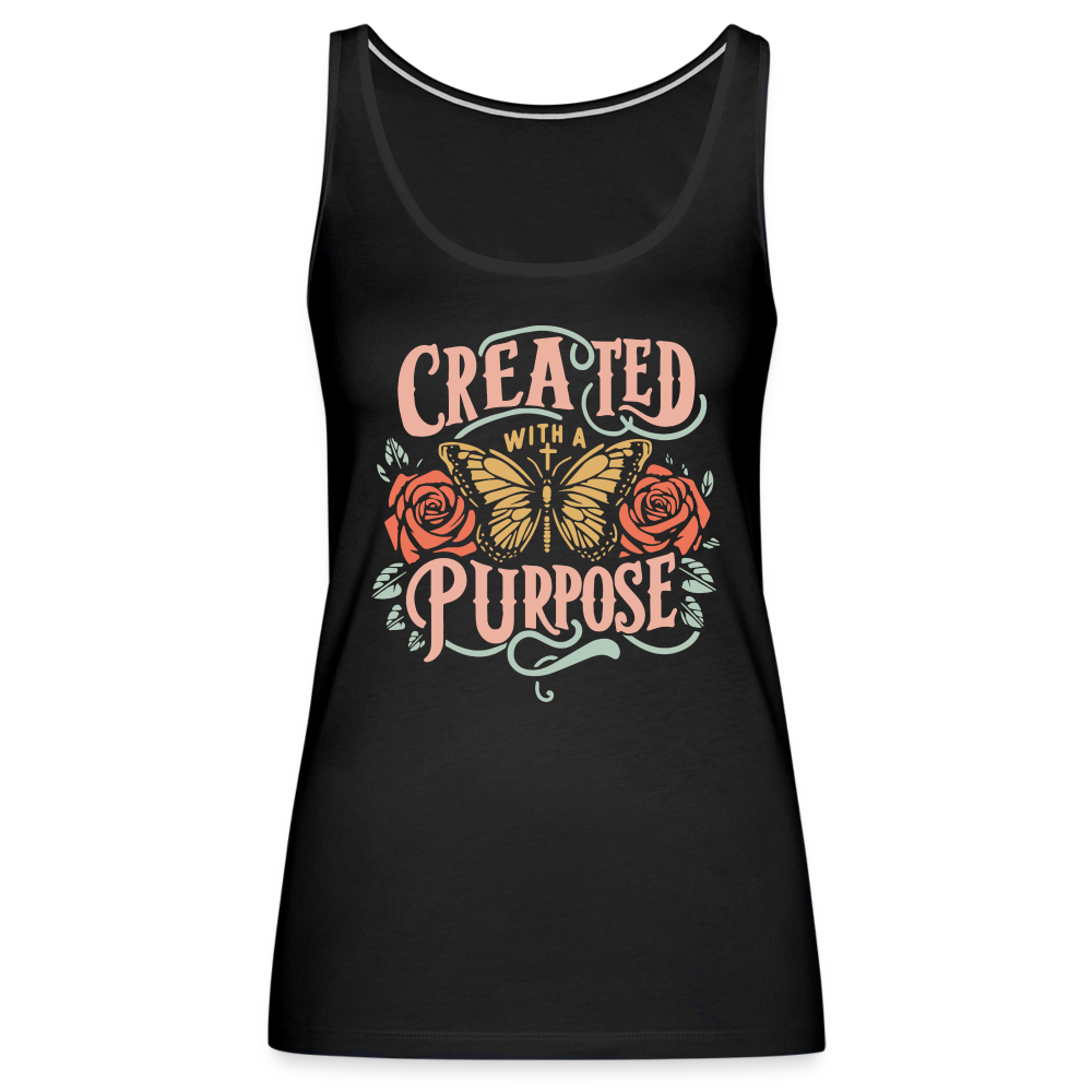 Created with a Purpose Women’s Premium Tank Top - black