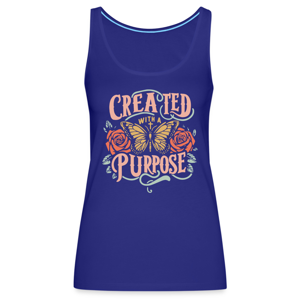 Created with a Purpose Women’s Premium Tank Top - royal blue