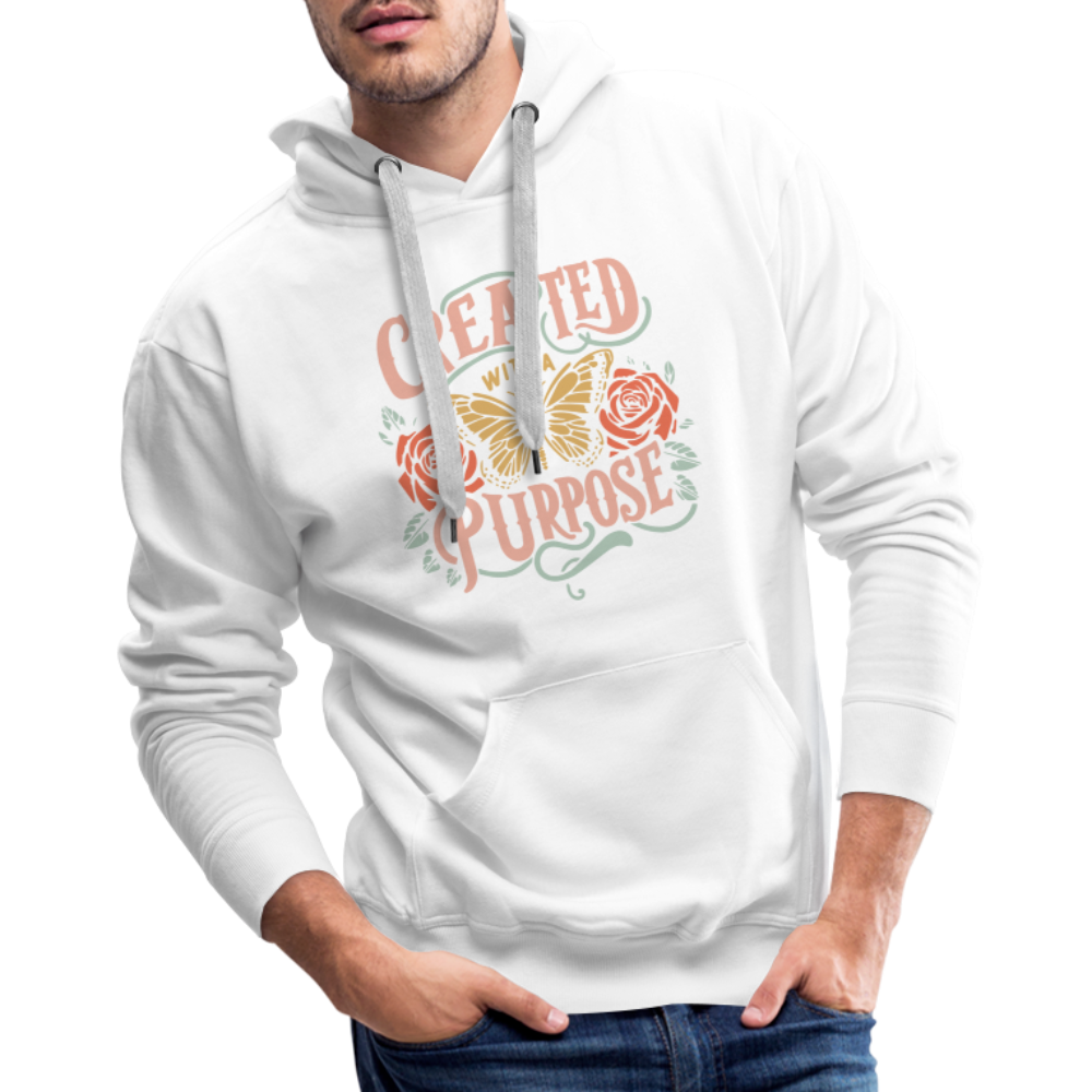 Created with a Purpose Men’s Premium Hoodie - white