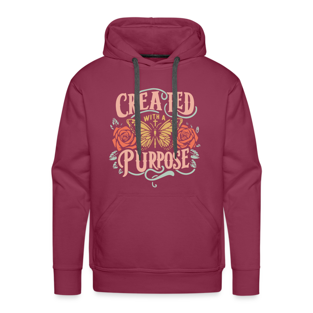 Created with a Purpose Men’s Premium Hoodie - burgundy