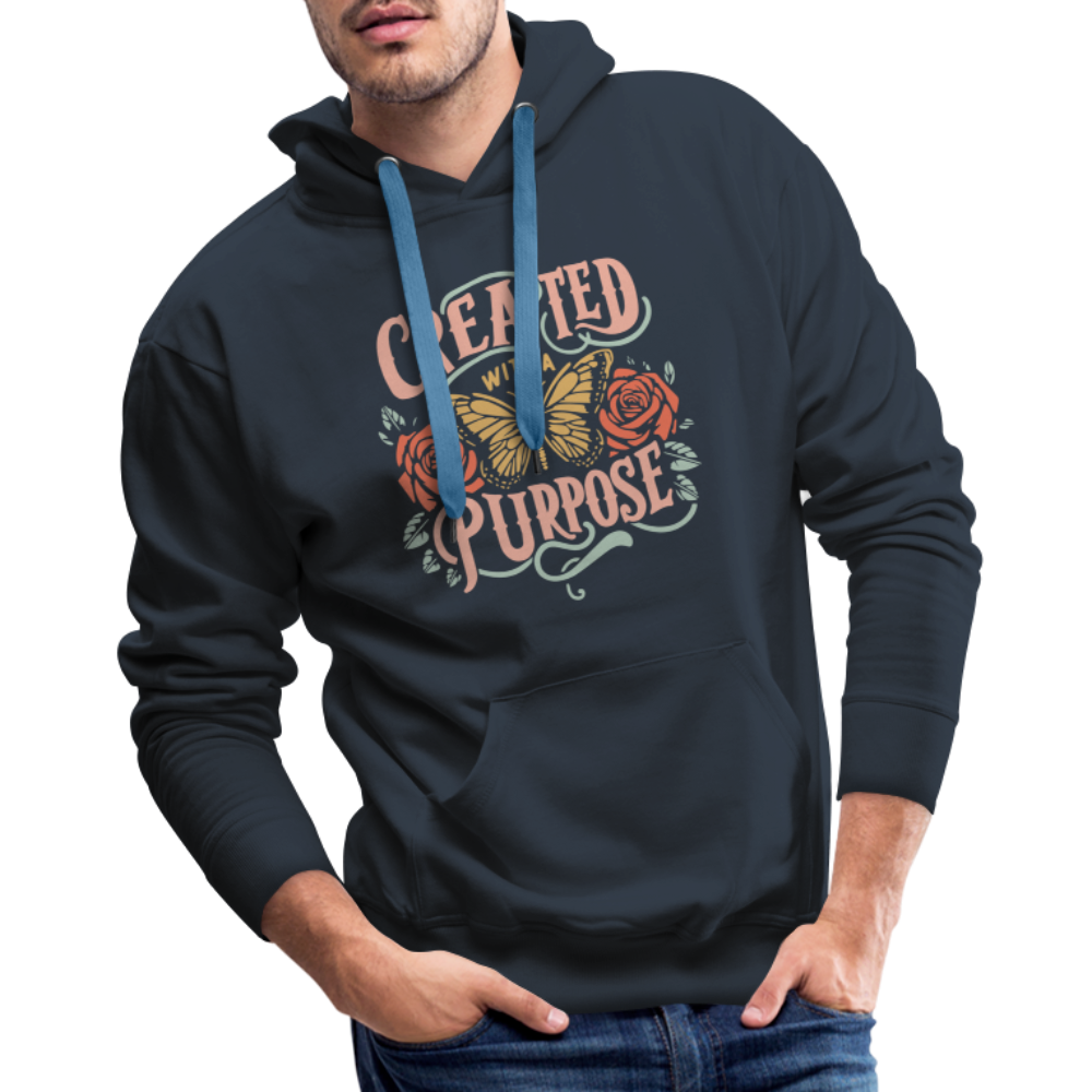 Created with a Purpose Men’s Premium Hoodie - navy