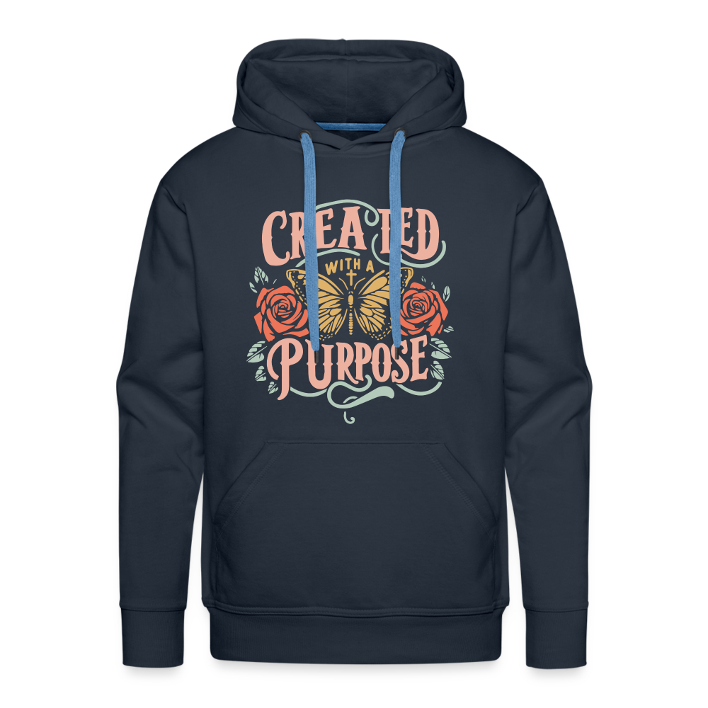 Created with a Purpose Men’s Premium Hoodie - navy