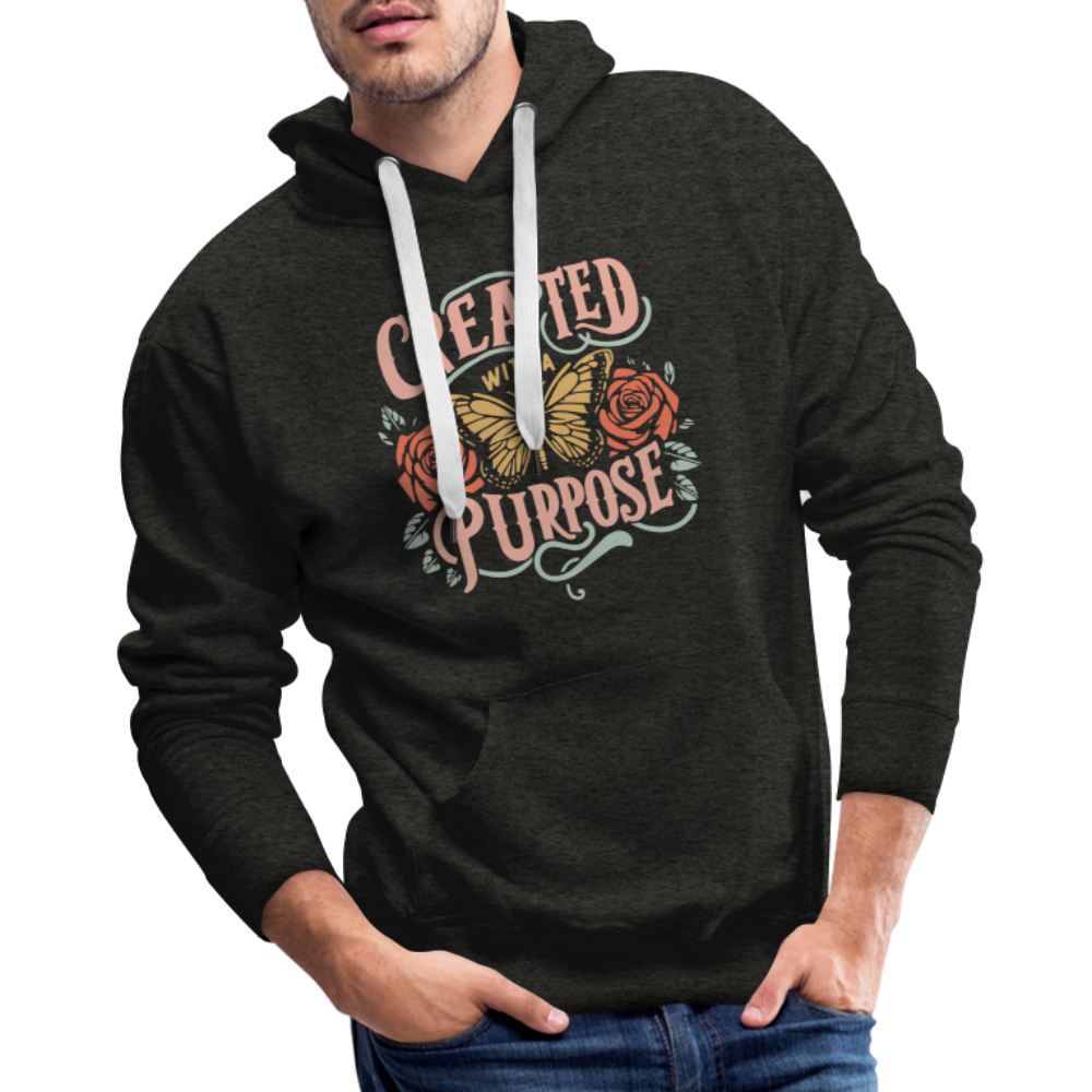 Created with a Purpose Men’s Premium Hoodie - charcoal grey