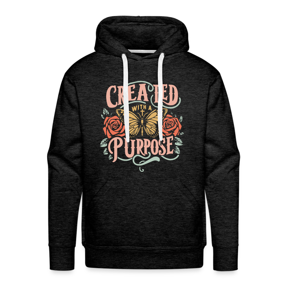 Created with a Purpose Men’s Premium Hoodie - charcoal grey