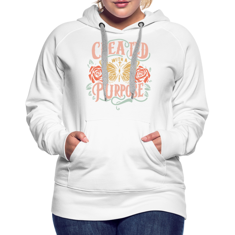 Created with a Purpose Women’s Premium Hoodie - white